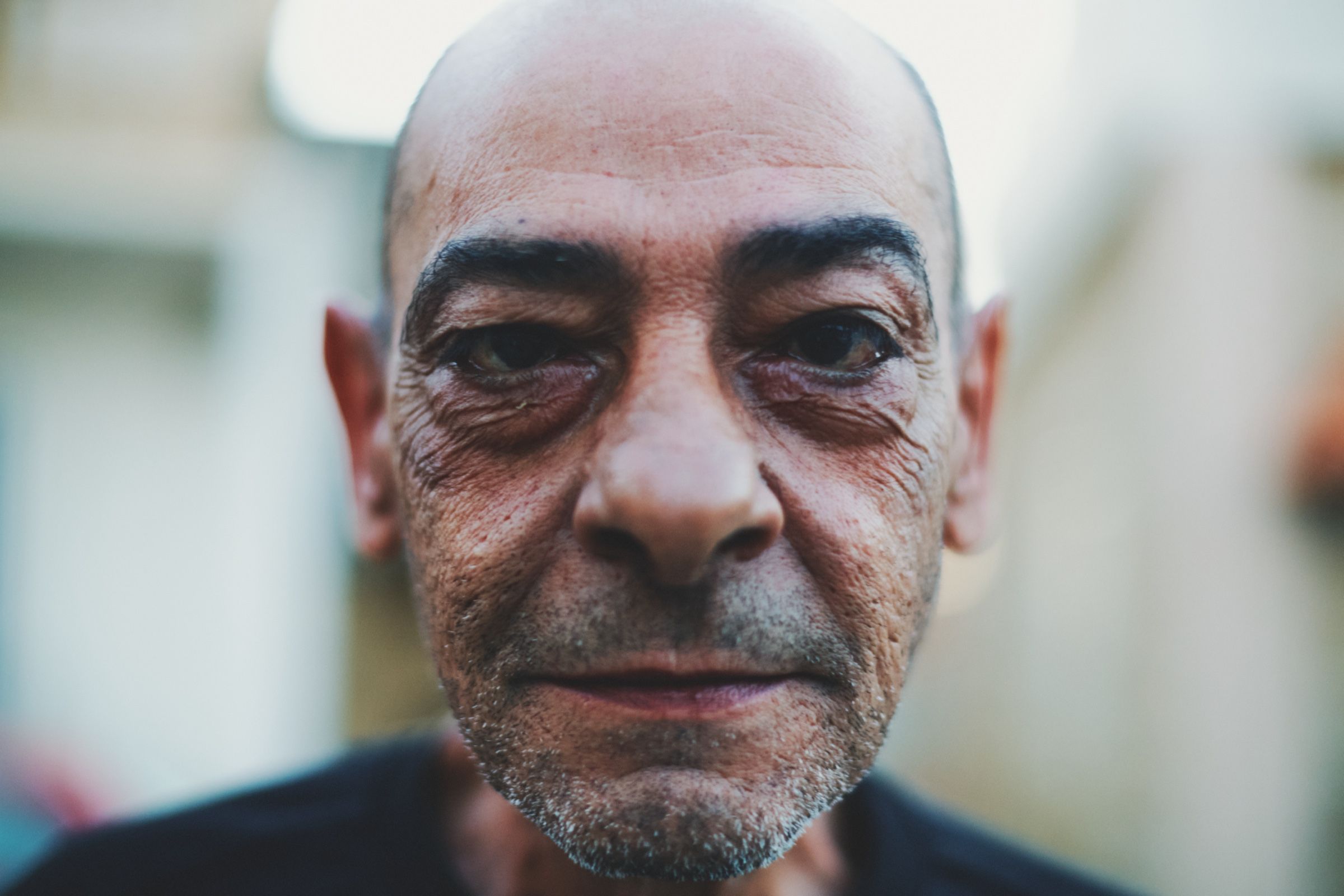 A portrait of Maher, a local man, in the streets of Joun. The town of Joun, Lebanon, 2024.